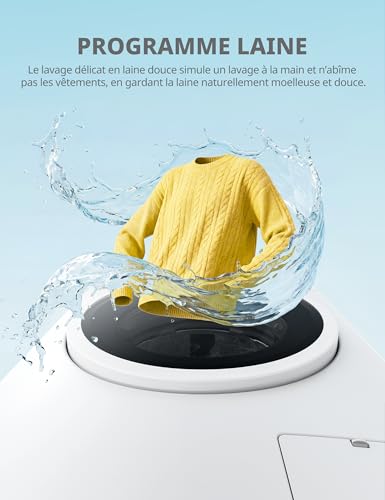 Thumbnail 7 de COMFEE CF12EWA01W Lave-Linge 12 kg – Classe A, moteur BLDC 1400 RPM, blanc