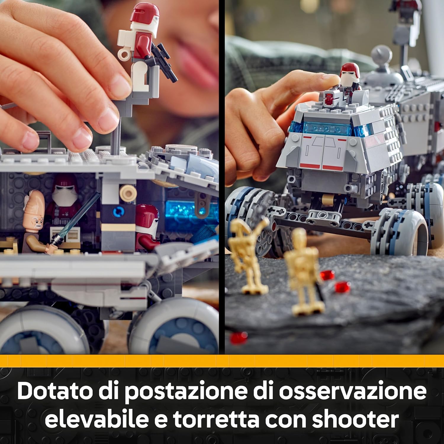 Thumbnail 4 de LEGO Star Wars 75413 Republic Juggernaut – Camion Giocattolo da Costruire con 8 Minifigure includendo Ki-Adi-Mundi