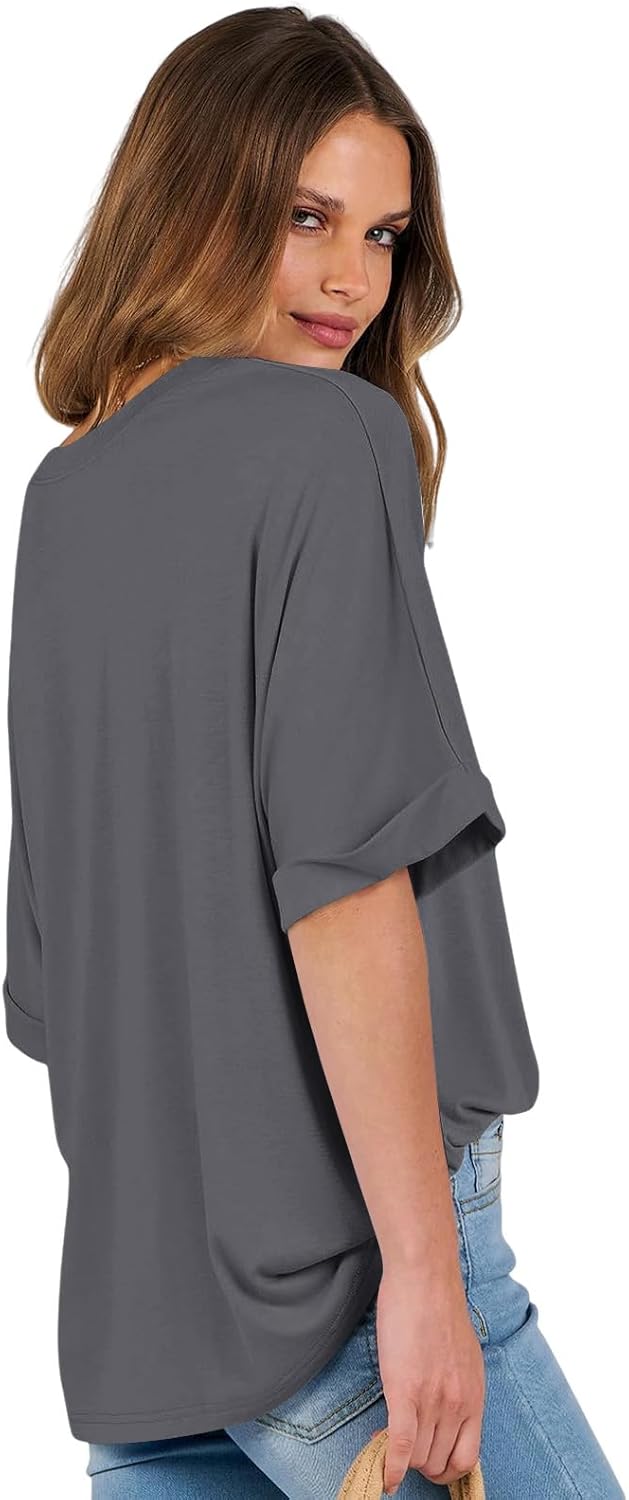 Thumbnail 3 de Cuptacc Damen Oversize T-Shirt – Rundhals, Tunika-Länge, Sommerkomfort