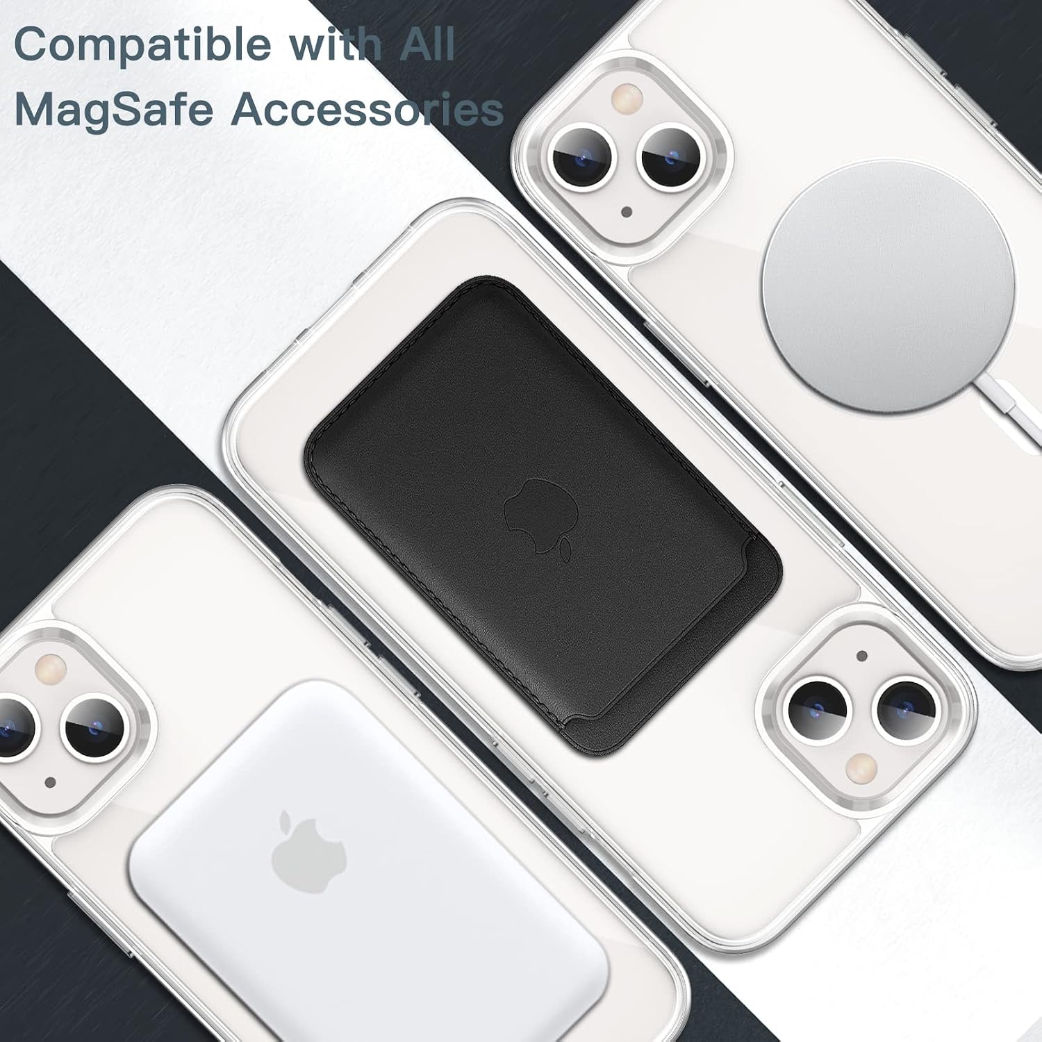 Detalle de JETech Magnetic Case for iPhone 13 (6.1-inch) with MagSafe support – clear shockproof bumper cover