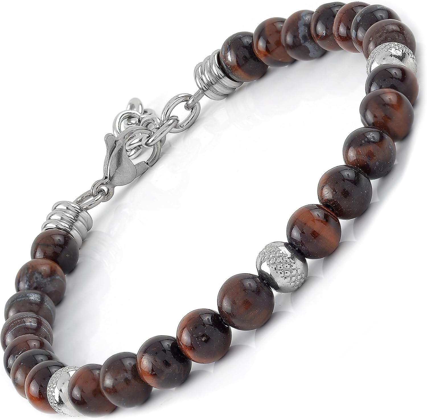 Detalle de 10:10 Bracciale Occhio di Tigre Rosso 22 cm