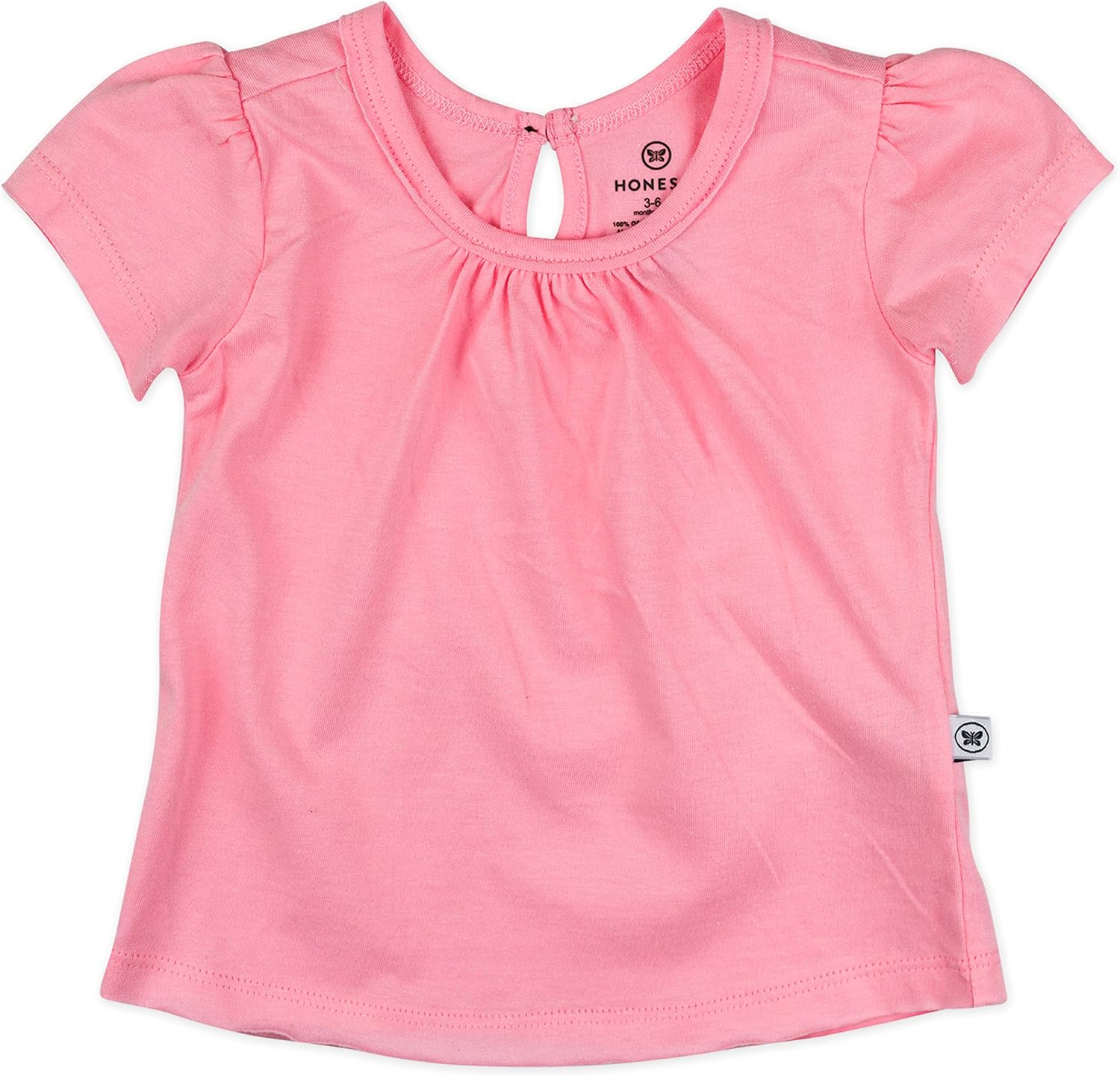 Detalle 2 de Honest Baby Clothing B519E ベビーTシャツ 5枚組 100%オーガニックコットン ピンクオンブレ
