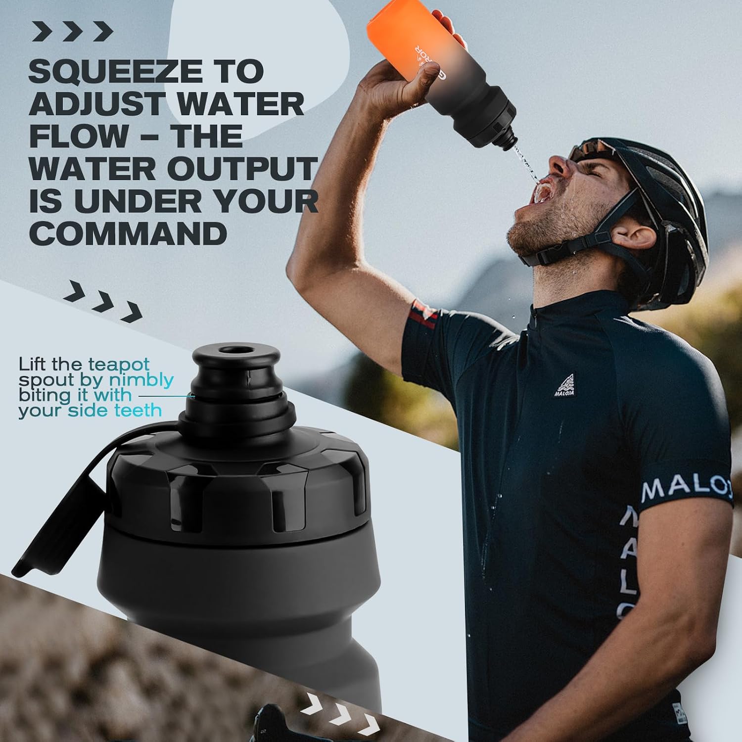 Detalle de GXCROR Bike Water Bottle Holder & 22oz Bottle Combo (lightweight cage set)