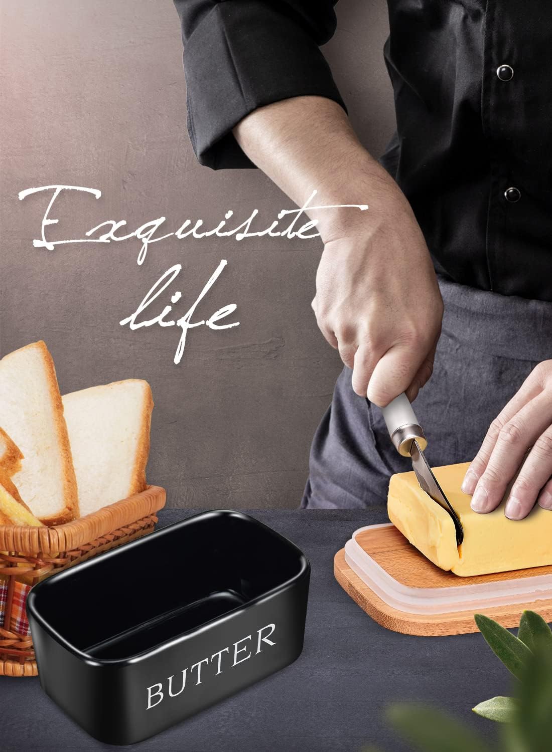Thumbnail 5 de Large Ceramic Butter Dish with Lid