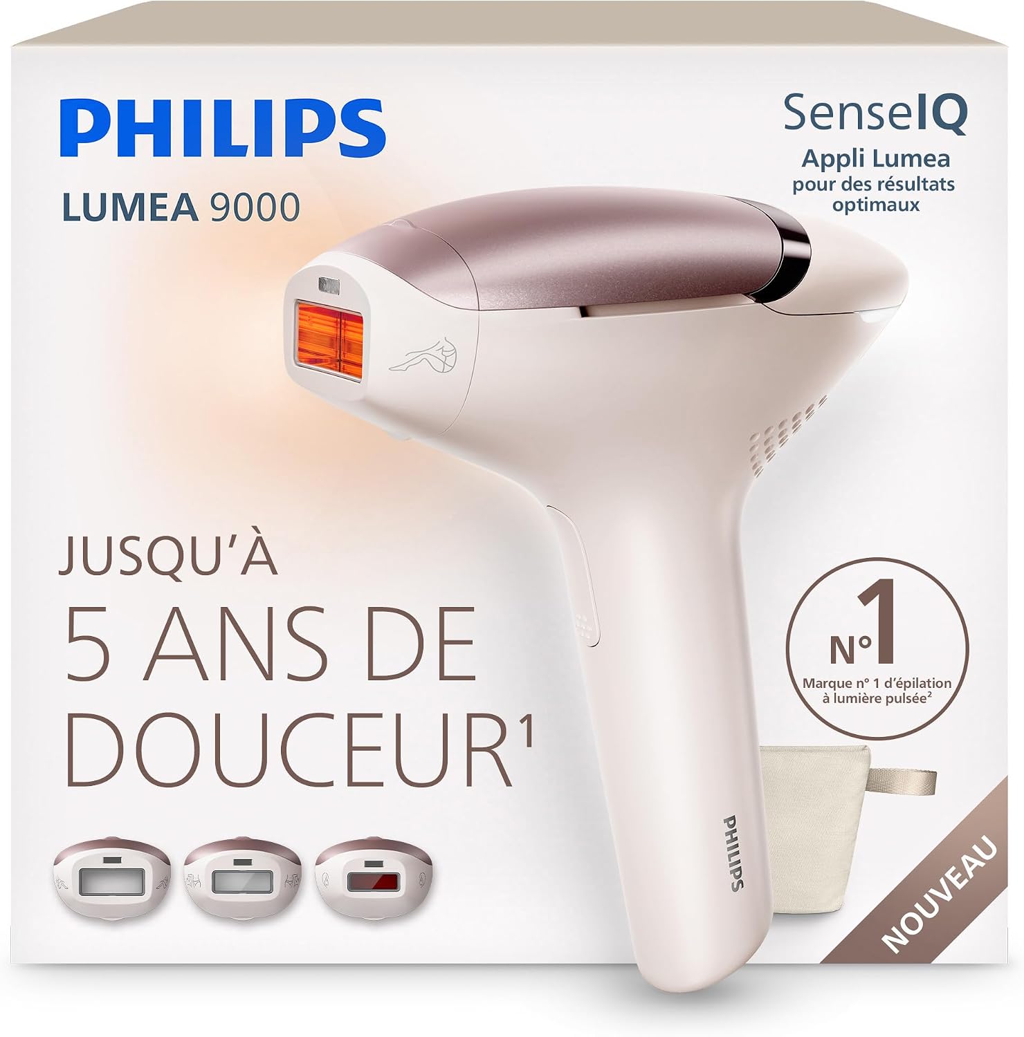 Detalle de Philips Lumea 9000 BRI938/00 IPL-ontharingsapparaat met 3 opzetstukken