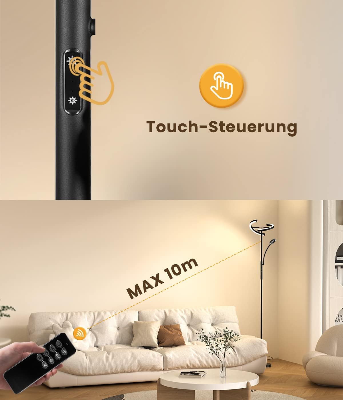 Detalle de ANTENLICHT LED Stehlampe Dimmbar 20 W