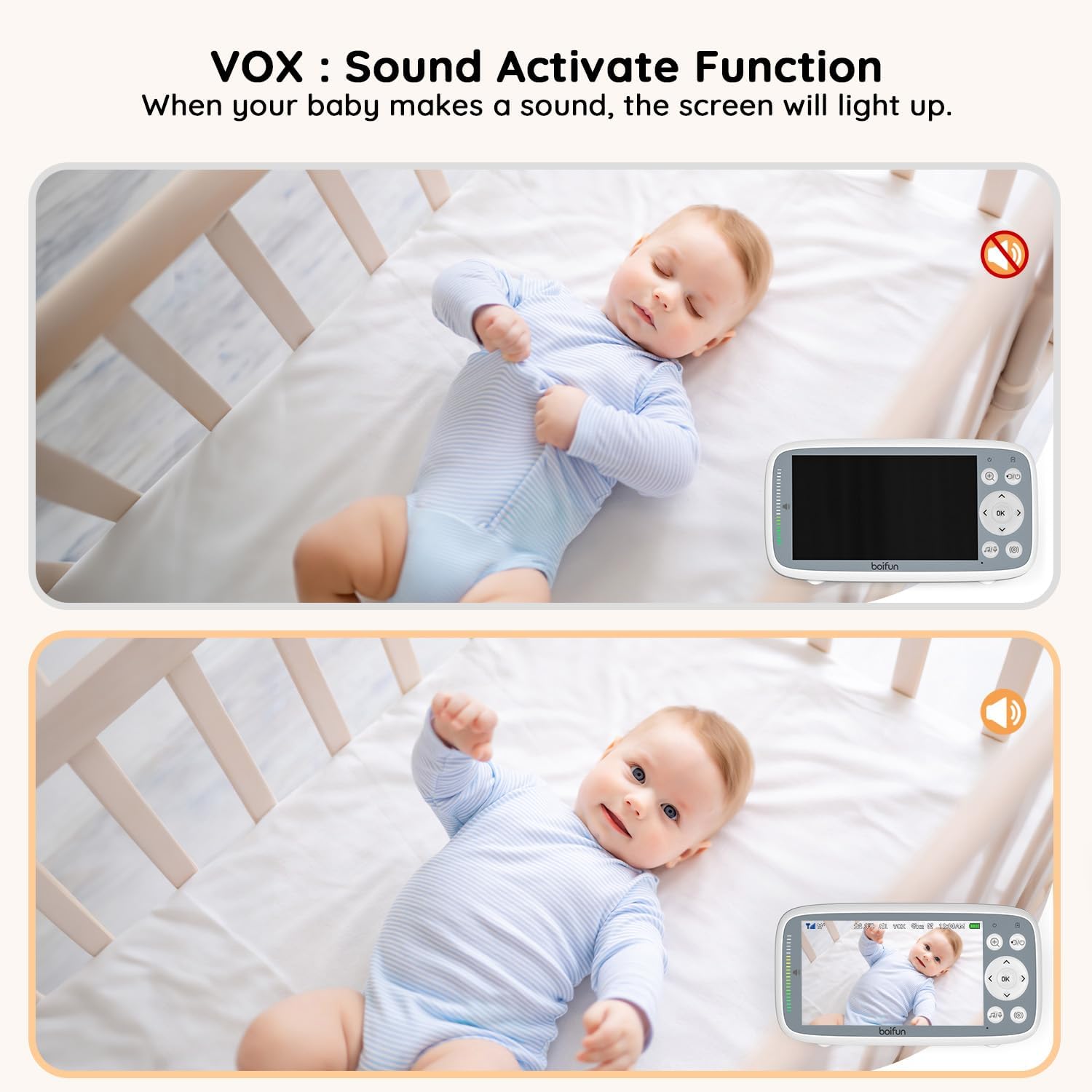 Thumbnail 5 de Boifun Video Baby Monitor 4-inch dual-camera