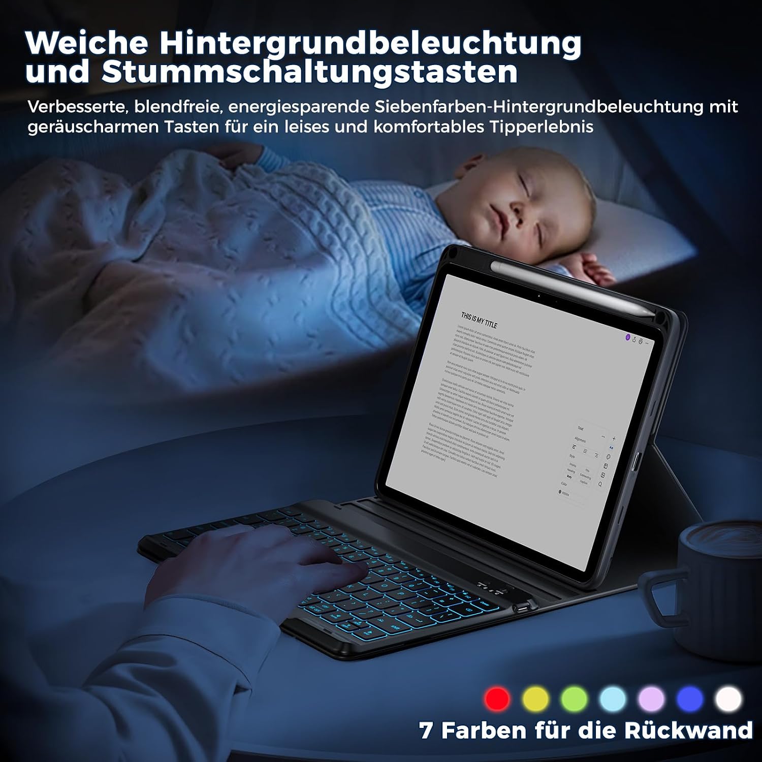Thumbnail 4 de OYEEICE Tastaturhülle für iPad A16 11 Gen