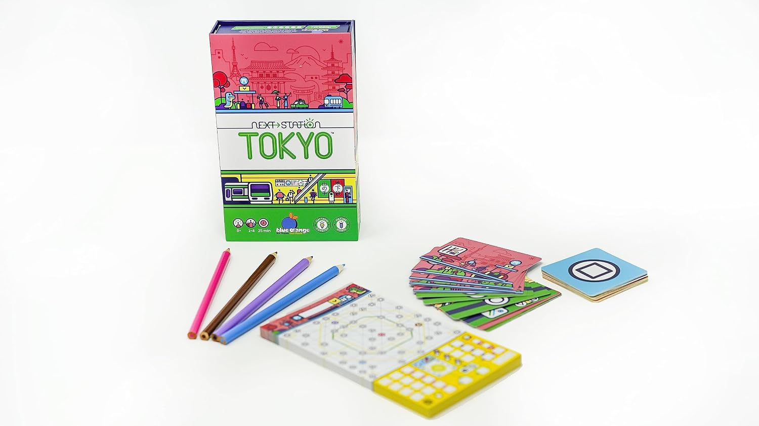 Detalle 2 de Blue Orange Next Station: Tokyo Board Game for 1–4 Players, Ages 8+