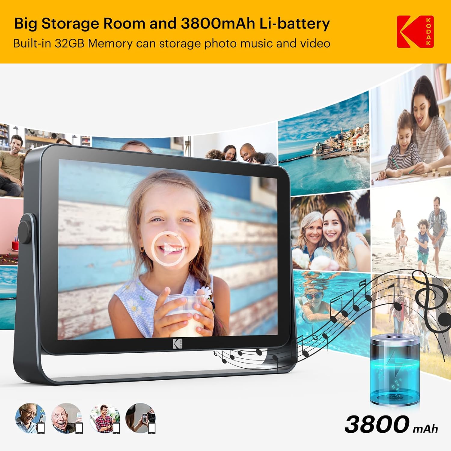 Thumbnail 5 de KODAK Wireless Digital Picture Frame 10.1"