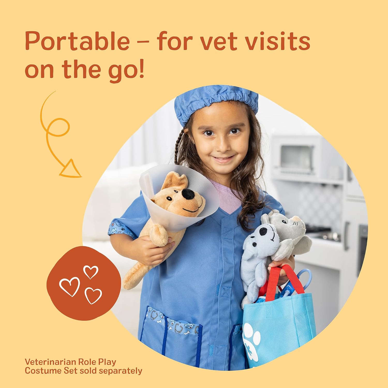 Detalle de Melissa & Doug Pet Vet Set — Animal Care Kit for Kids (Ages 3+)