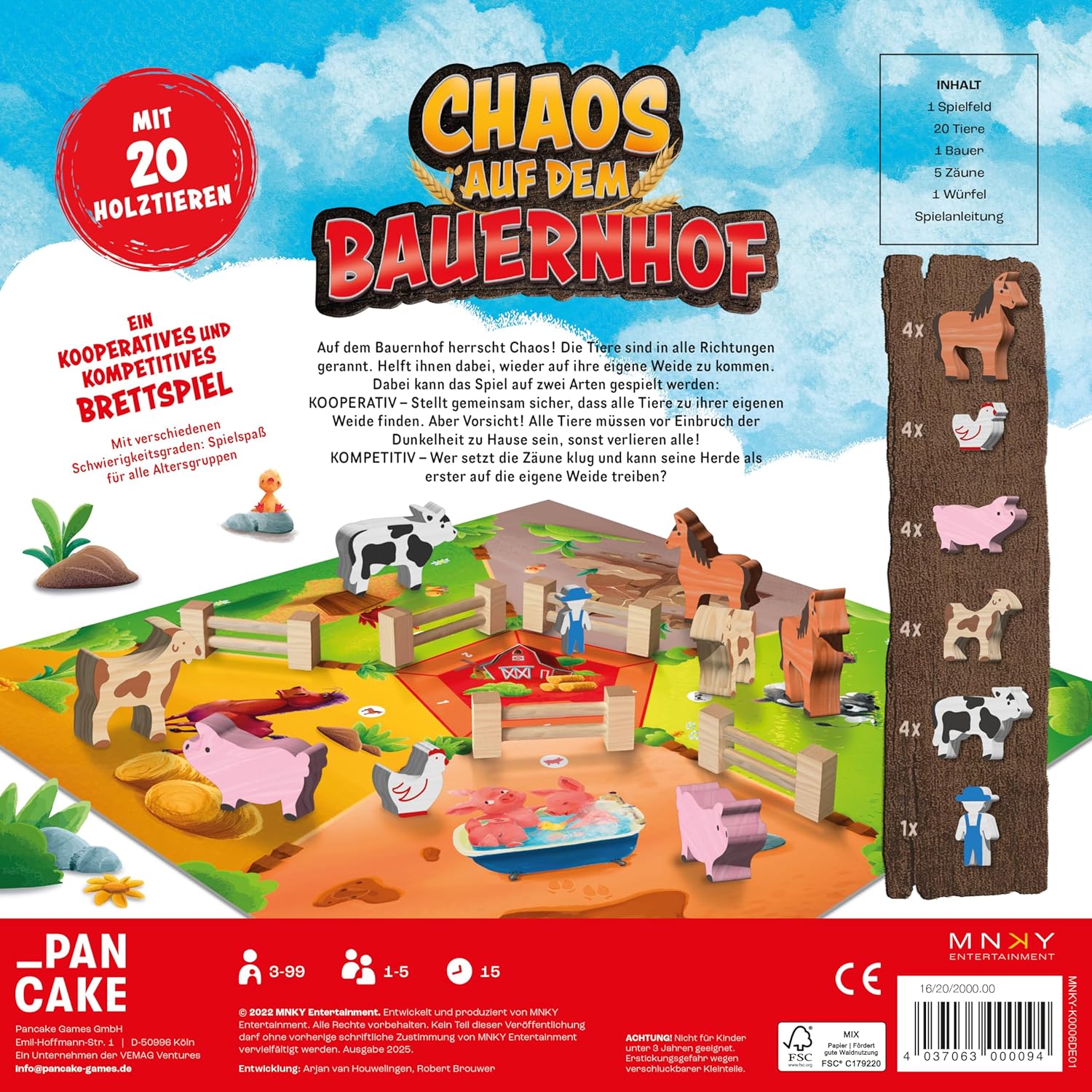 Thumbnail 1 de Pancake Games Chaos auf dem Bauernhof 20 Holztiere