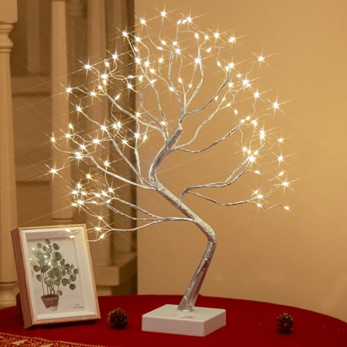 Detalle de Delichter Lichterbaum Lichterzweige – 108 LEDs, USB/Batterie, 45 cm, 8 Lichtmodi