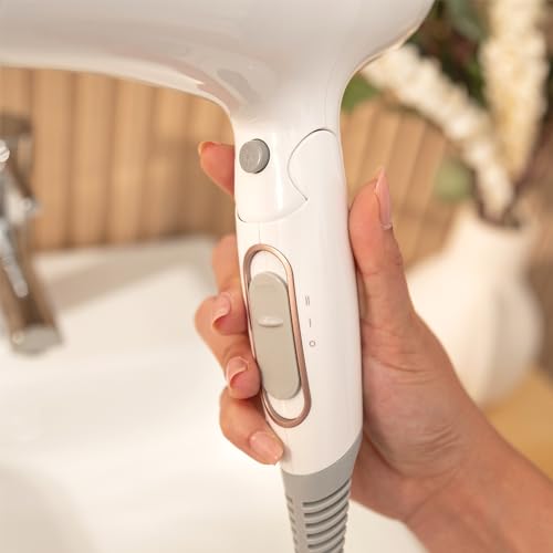 Detalle de Cecotec Asciugacapelli da Viaggio Pieghevole IoniCare Power&Go Heaven – 2000W, con Anello, Diffusore e Concentratore