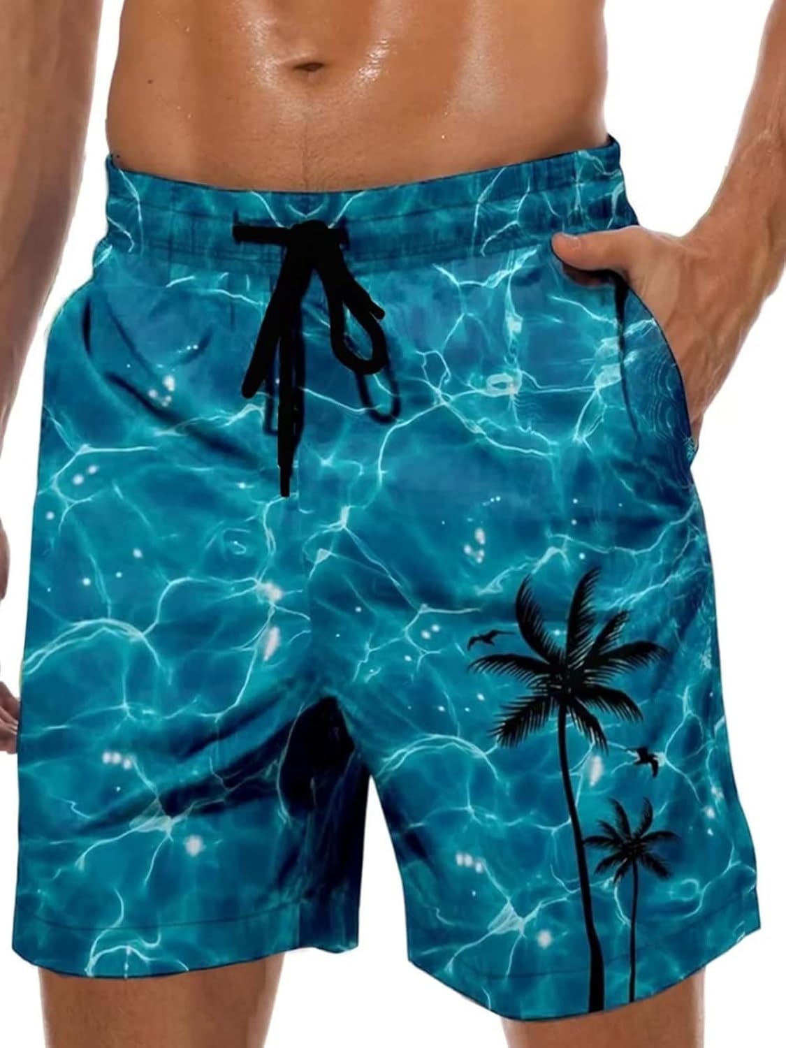 Thumbnail 6 de werfami Badehose Herren Lang Badeshorts mit Innenhose UV-Schutz schnelltrocknend S–3XL