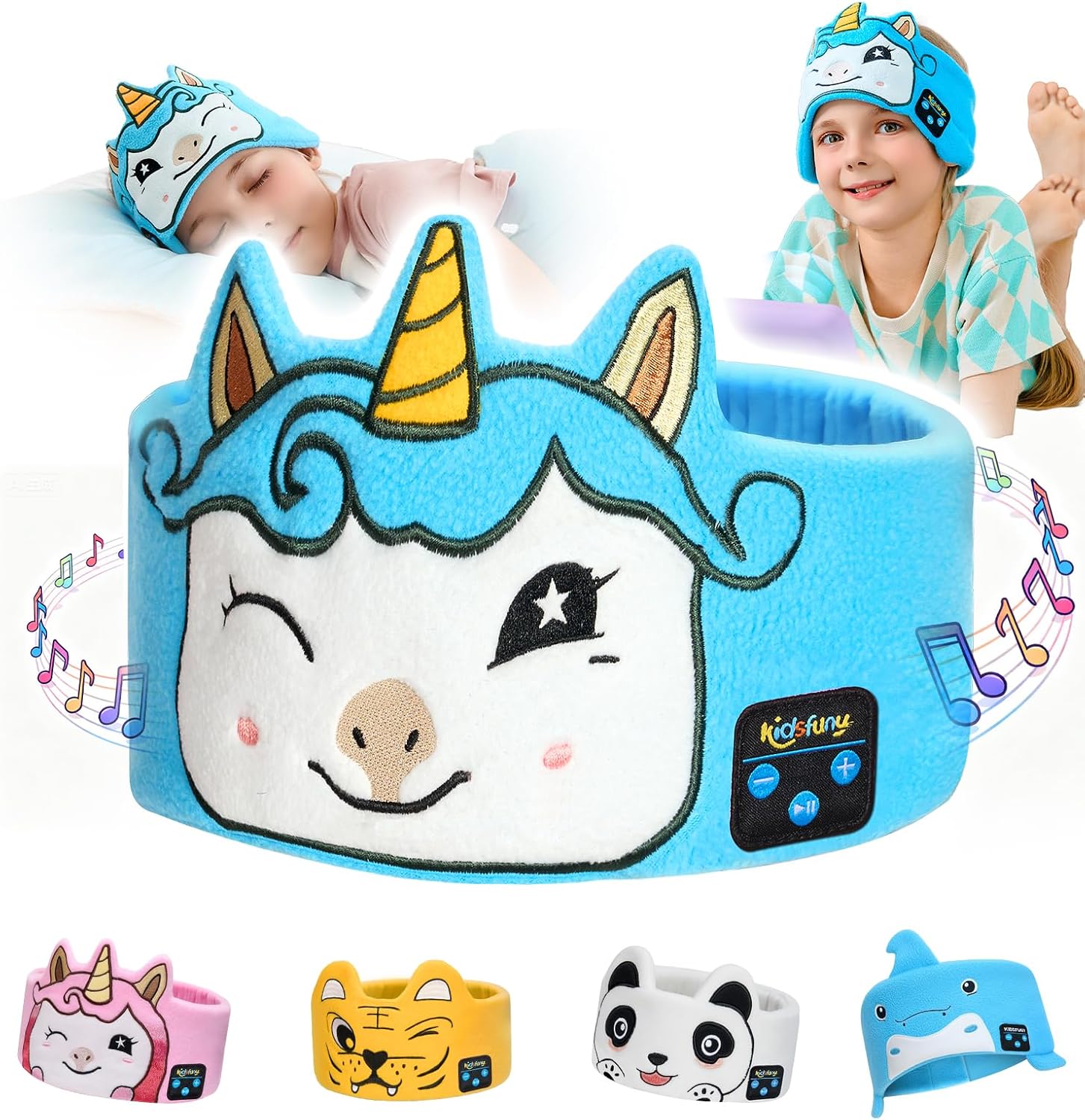 Detalle de Kidsfuny Kids Headband Headphones Bluetooth 5.4