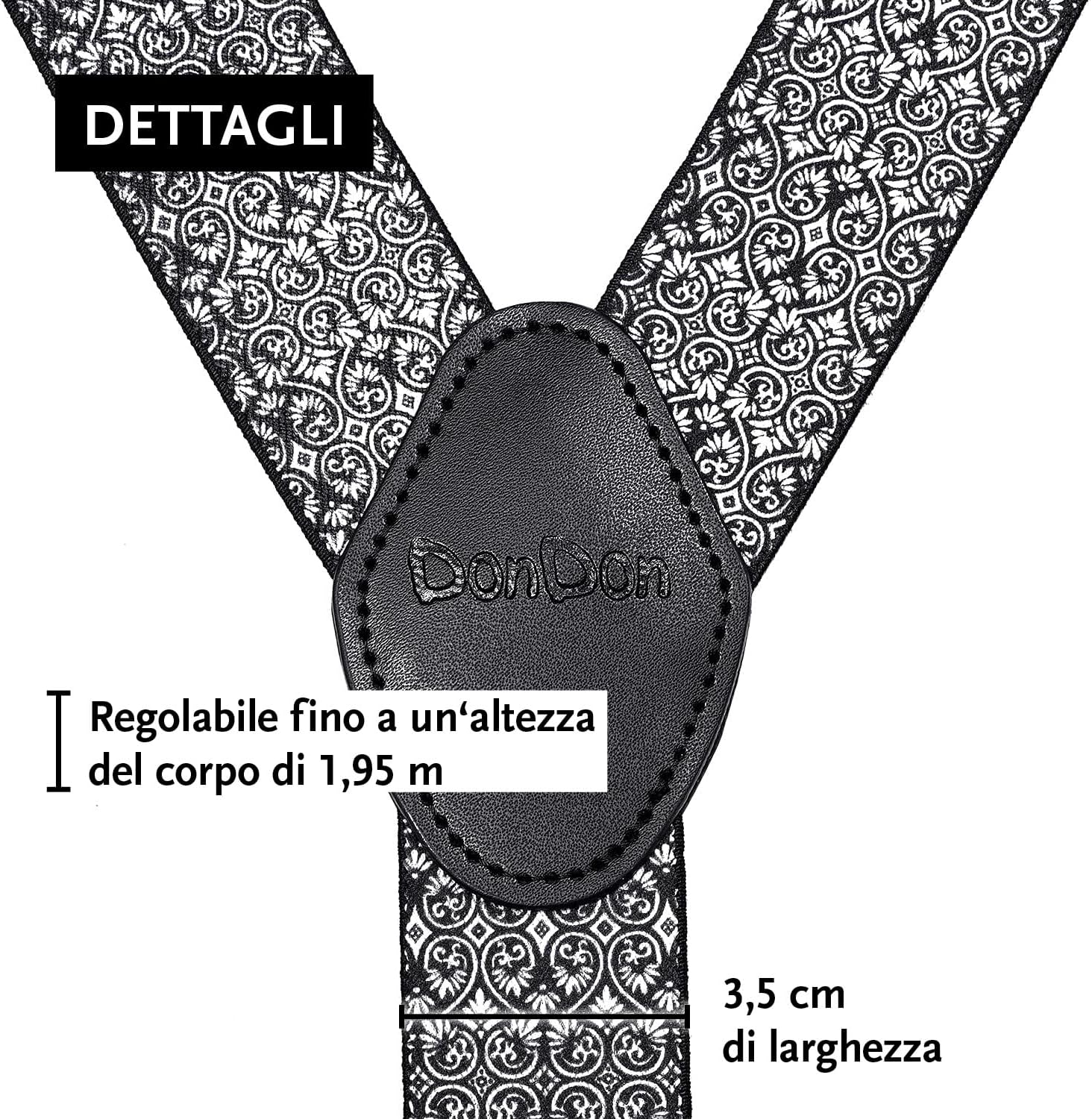 Thumbnail 2 de DonDon Bretelle uomo eleganti 3,5 cm