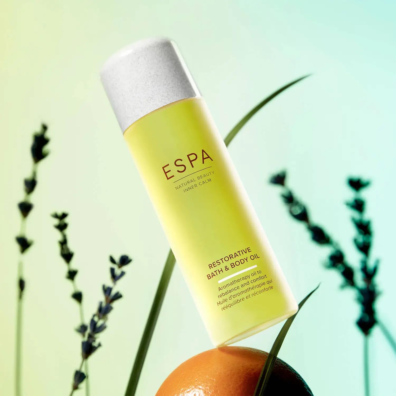 Detalle de ESPA Restorative Bath and Body Oil 100 ml – Lavanda, Palmarosa e Arancia Dolce