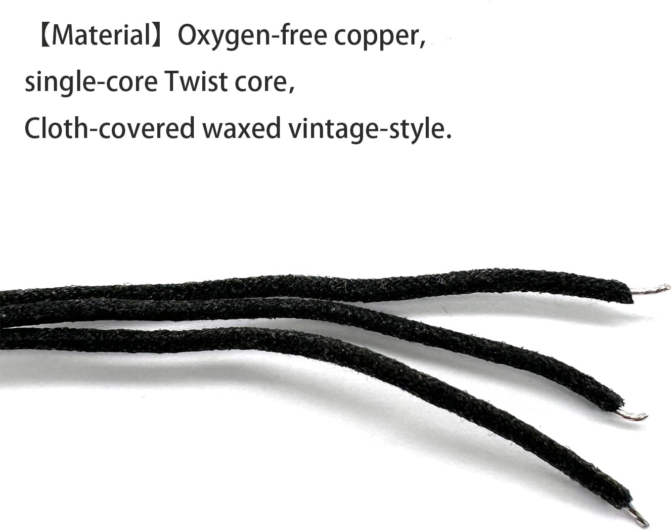 Detalle 2 de Xuxing 023-2 Pushback Guitar Wire, 10 Ft Black Cloth-Covered Design