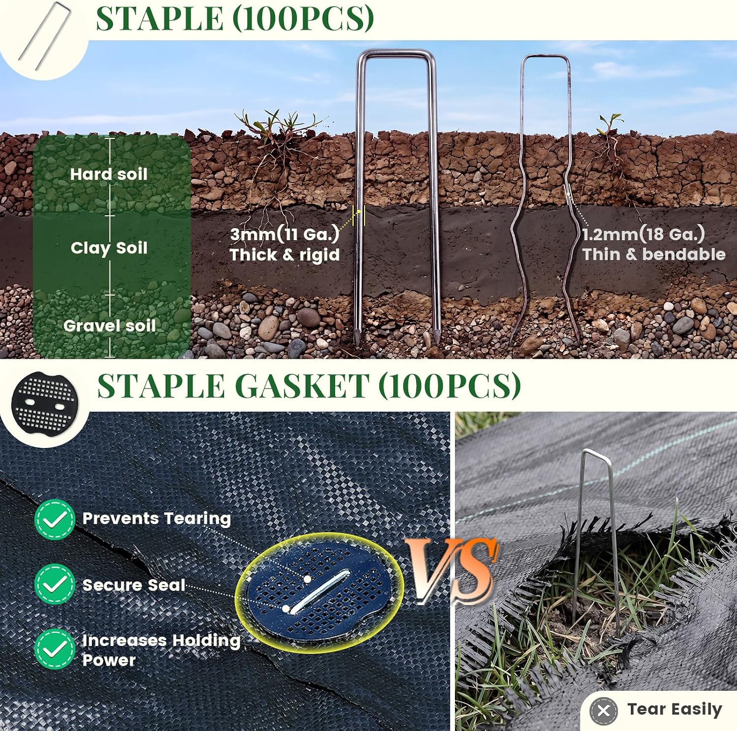 Detalle de KING BIRD Weed Barrier Fabric, 6FTx300FT