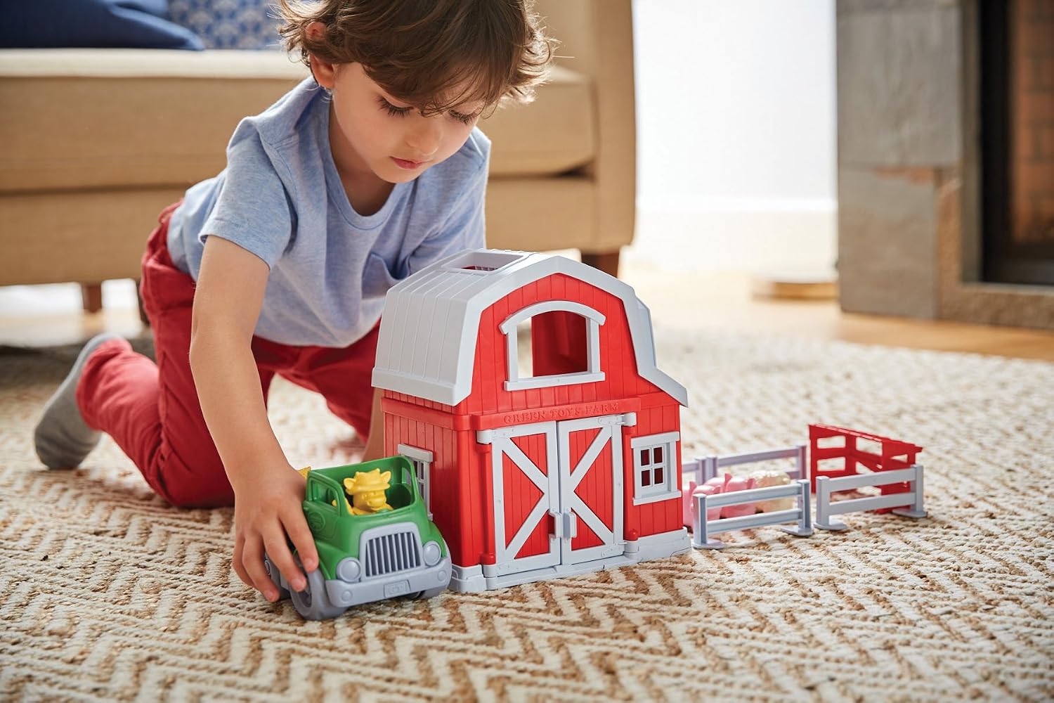 Detalle de Green Toys Farm Playset 13-piece pretend play ๐