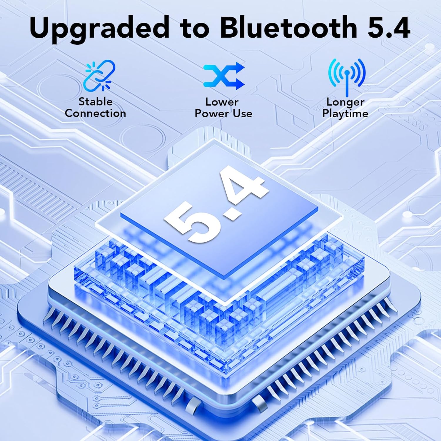 Thumbnail 2 de Tiksounds Écouteurs sans fil Bluetooth 5,3 avec réduction de bruit, micro intégré et autonomie jusqu’à 40 h