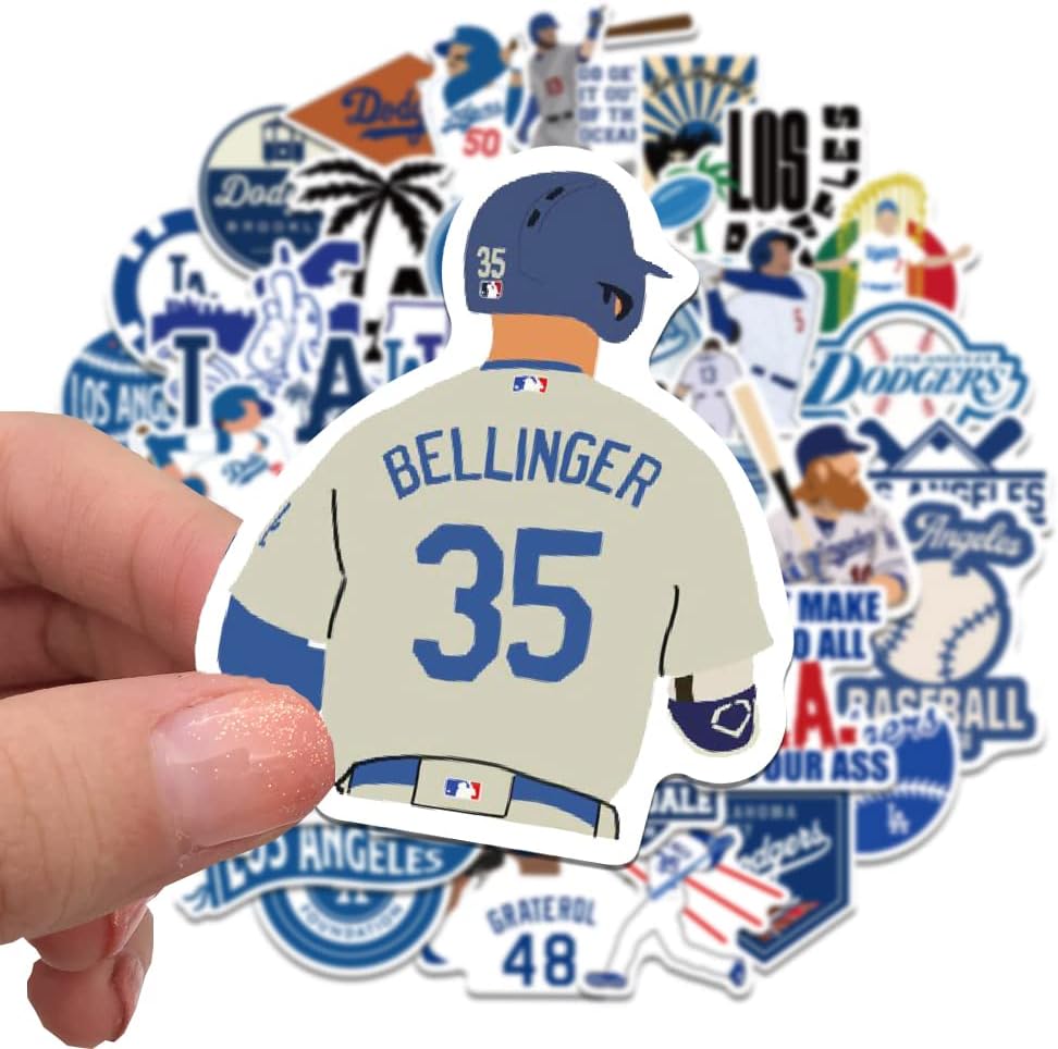 Detalle 1 de BIFPAST Dodger-LA-50ピース ドジャーステーマのビニールステッカー 50枚、防水仕様