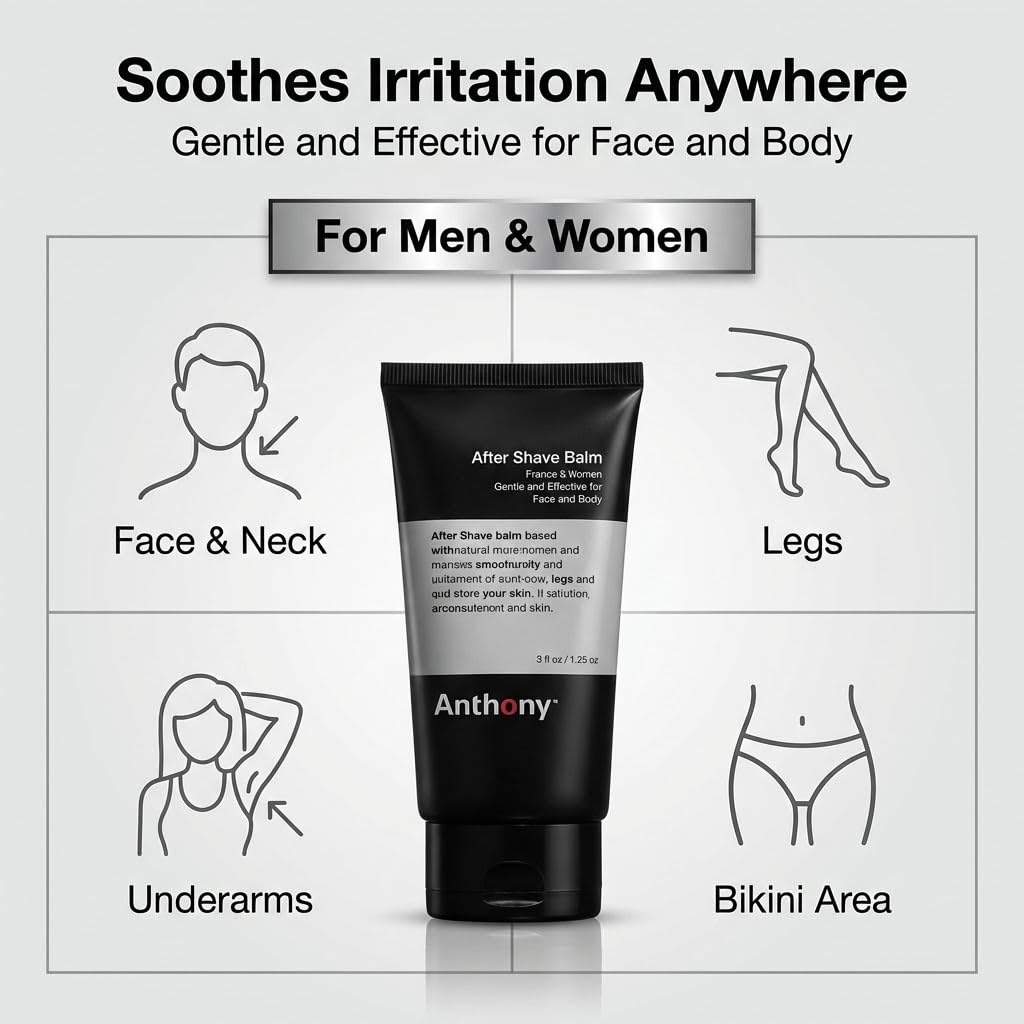 Thumbnail 6 de Anthony After Shave Balm for Men Cooling & Hydrating Lotion (Aloe, Vitamins A/C/E) — 3 fl oz
