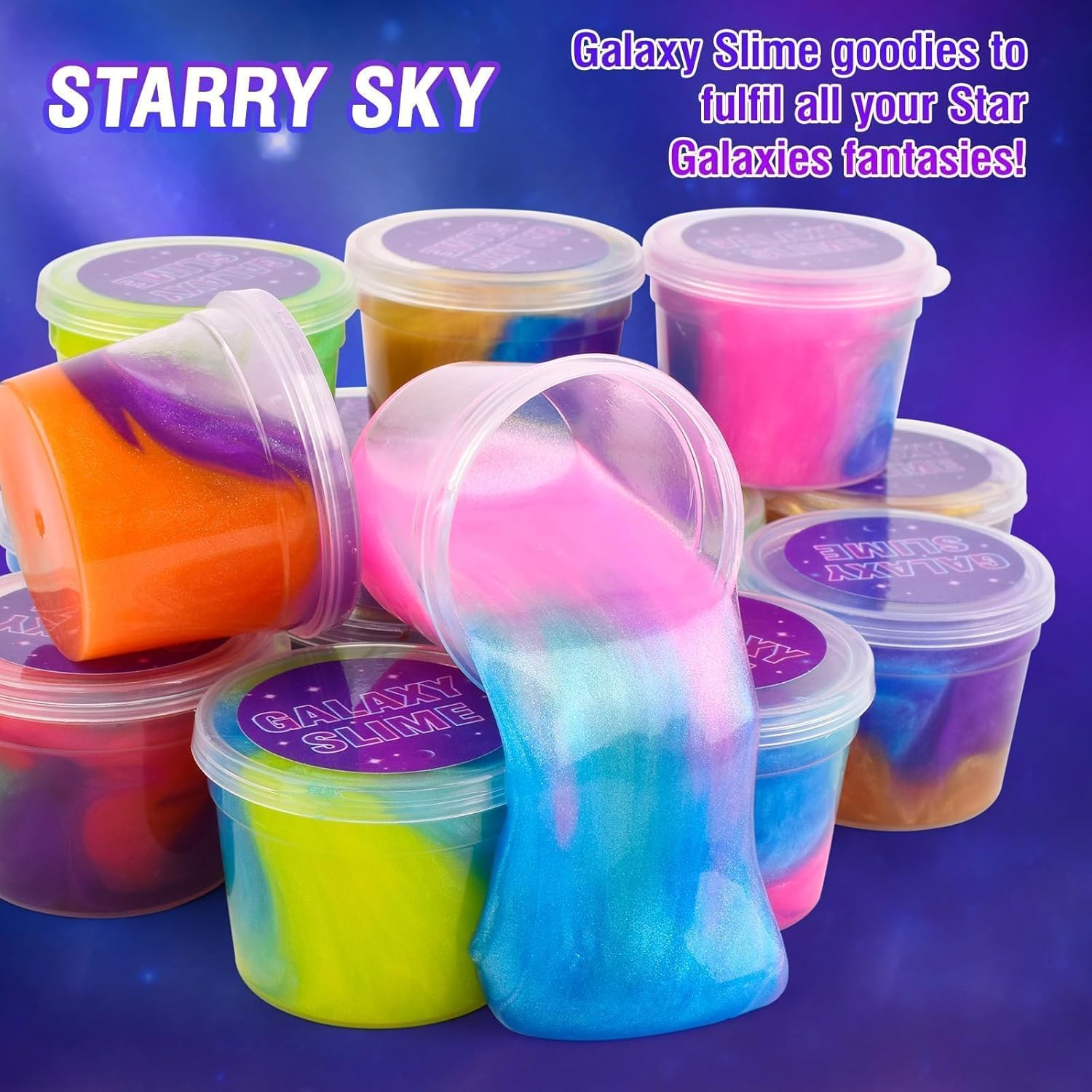 Thumbnail 1 de 118-Pack Galaxy Slime Party Favors Kit