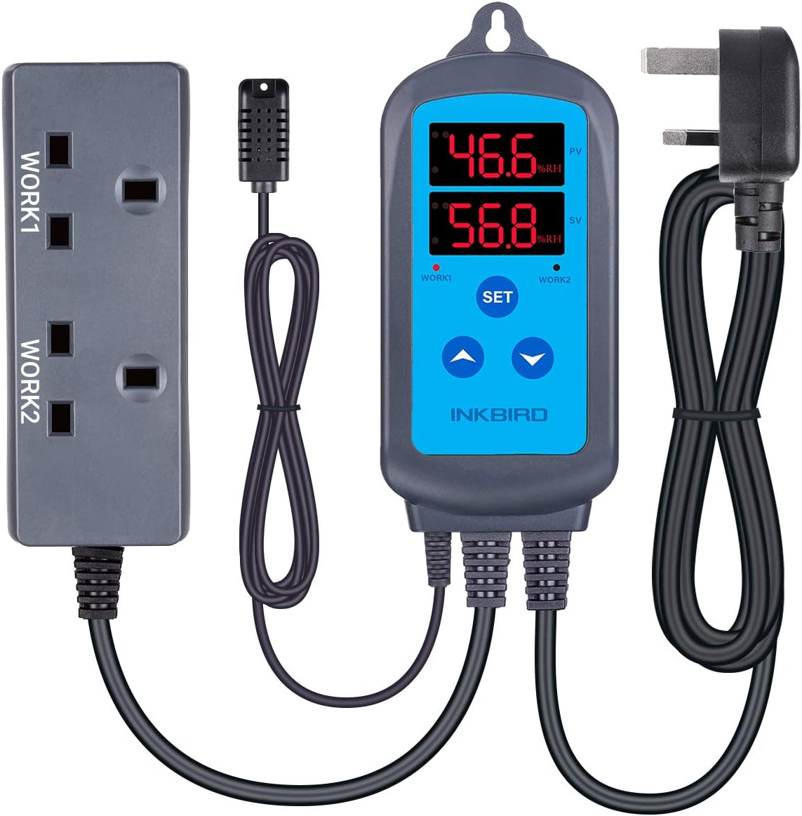 Detalle 2 de Inkbird IHC-200 humidity controller for humidifier/dehumidifier 🌡