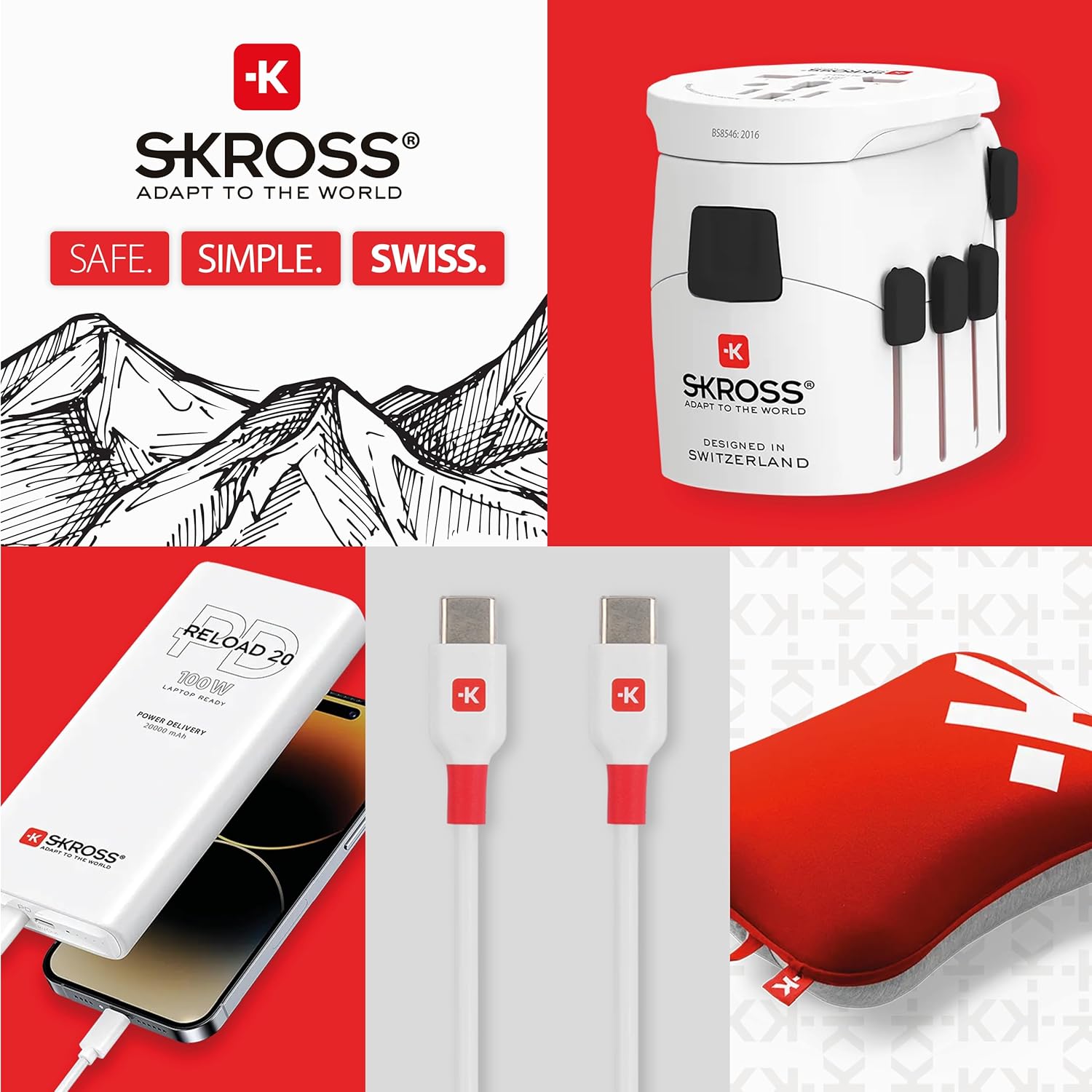 Thumbnail 6 de SKROSS World to Europe USB AC20PD Travel Adapter with 20 W USB-C and 18 W USB-A