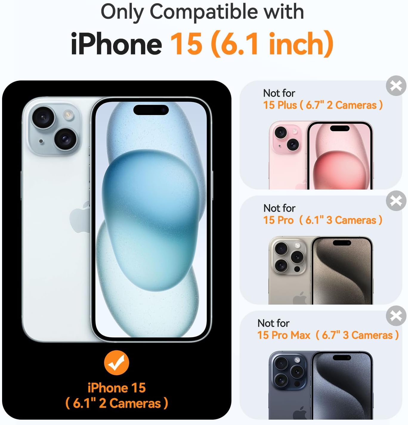 Thumbnail 1 de CANSHN Cover Magnetica per iPhone 15 6,1'' – Protezione fotocamera completa, trasparente e compatibile MagSafe