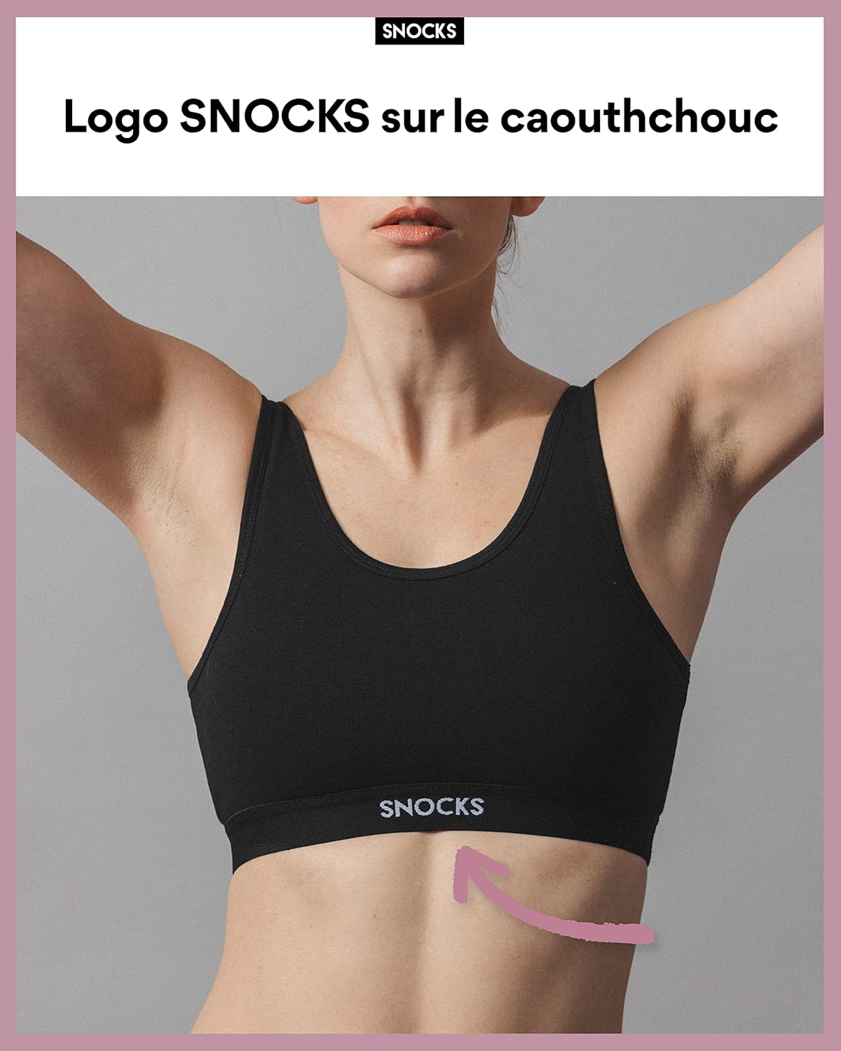 Detalle de Snocks 1-Pack Soutien-Gorge Souple Bustier Femme – coton bio, confort au quotidien
