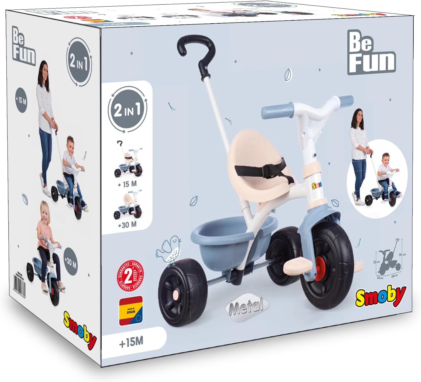 Thumbnail 5 de Smoby Be Fun Azul: Triciclo Evolutivo con Seguridad