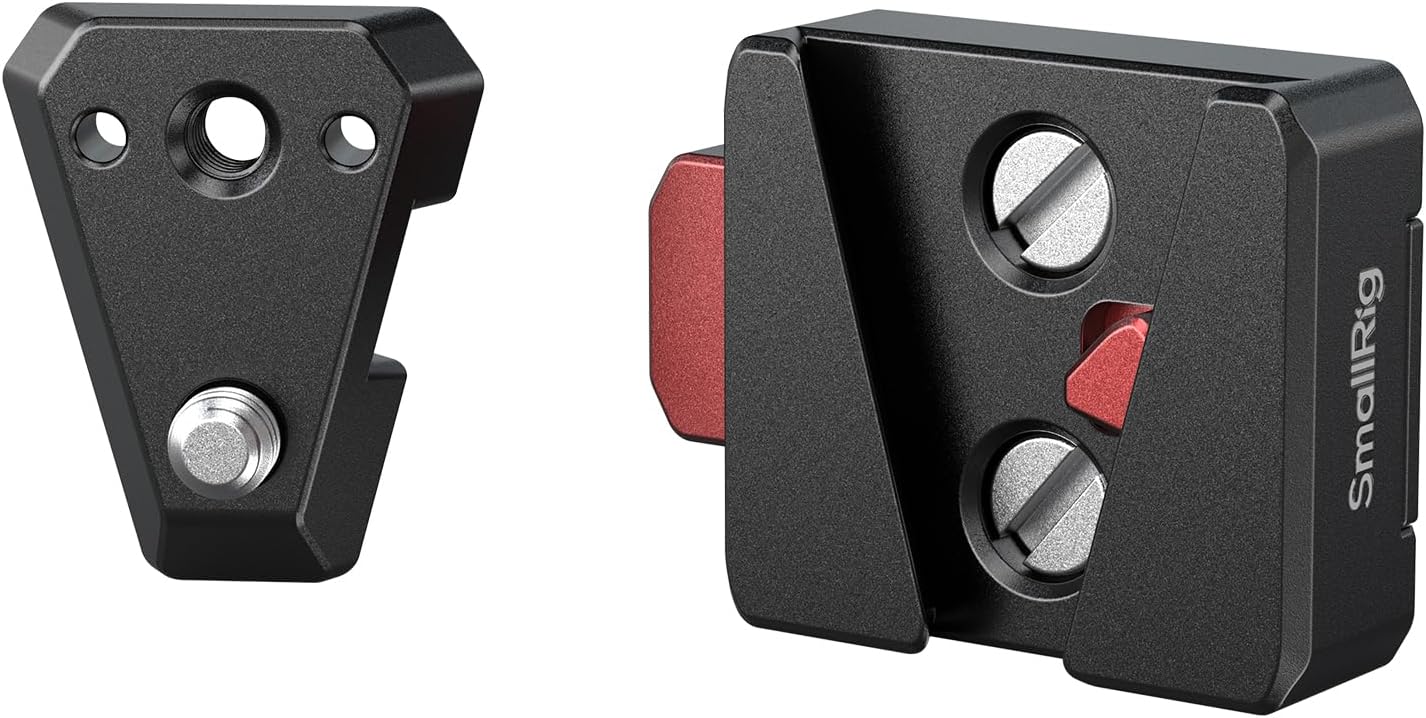 Detalle de SMALLRIG V-Lock Kit de Plaque de Montage (6021) – Plaque Mini V-Mount légère pour batteries, moniteurs et bras magiques