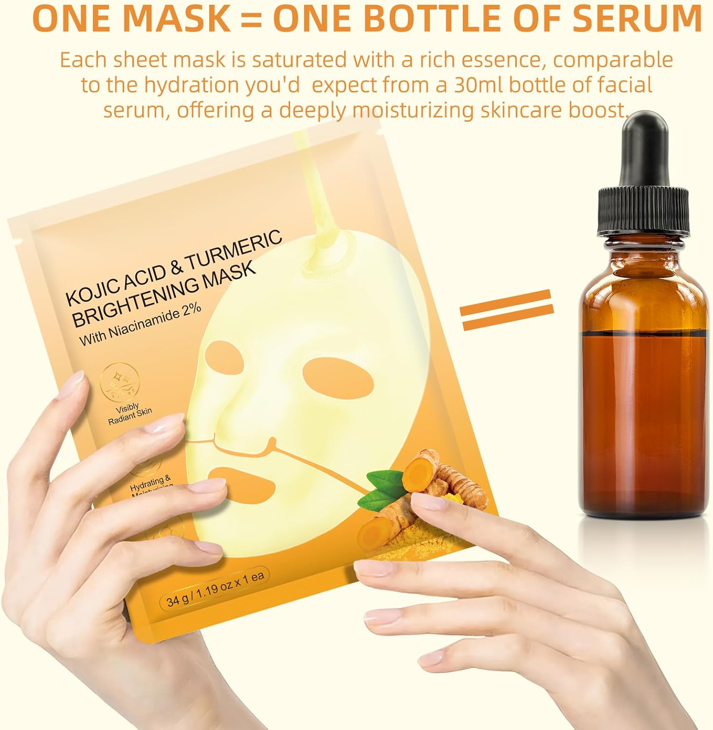 Thumbnail 4 de Masque al Collagène con Curcuma e Niacinamide – Idratante, Illuminante e Anti-age (6 pezzi)