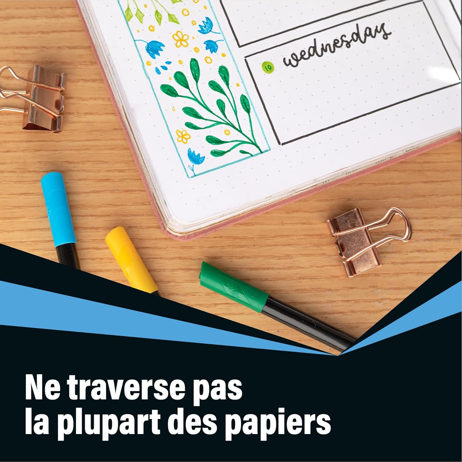 Thumbnail 3 de BIC Intensity Feutres d'écriture, Pointe Fine 0,4 mm – Noir, Boîte de 12