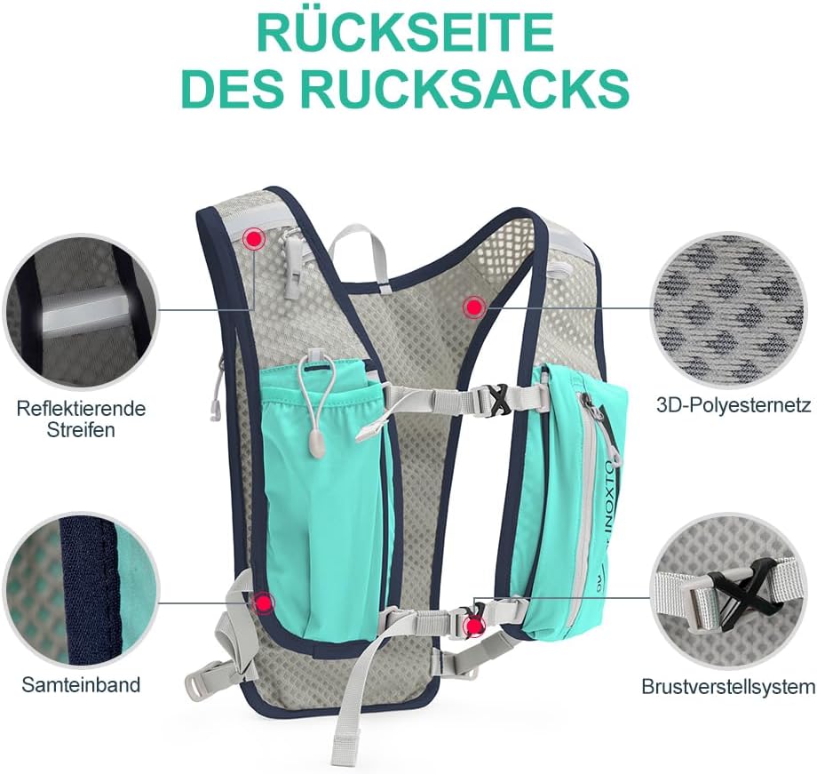 Thumbnail 2 de INOXTO Laufrucksack 5L – Leichter Trinkbeutel für Outdoor, Wandern und Radfahren