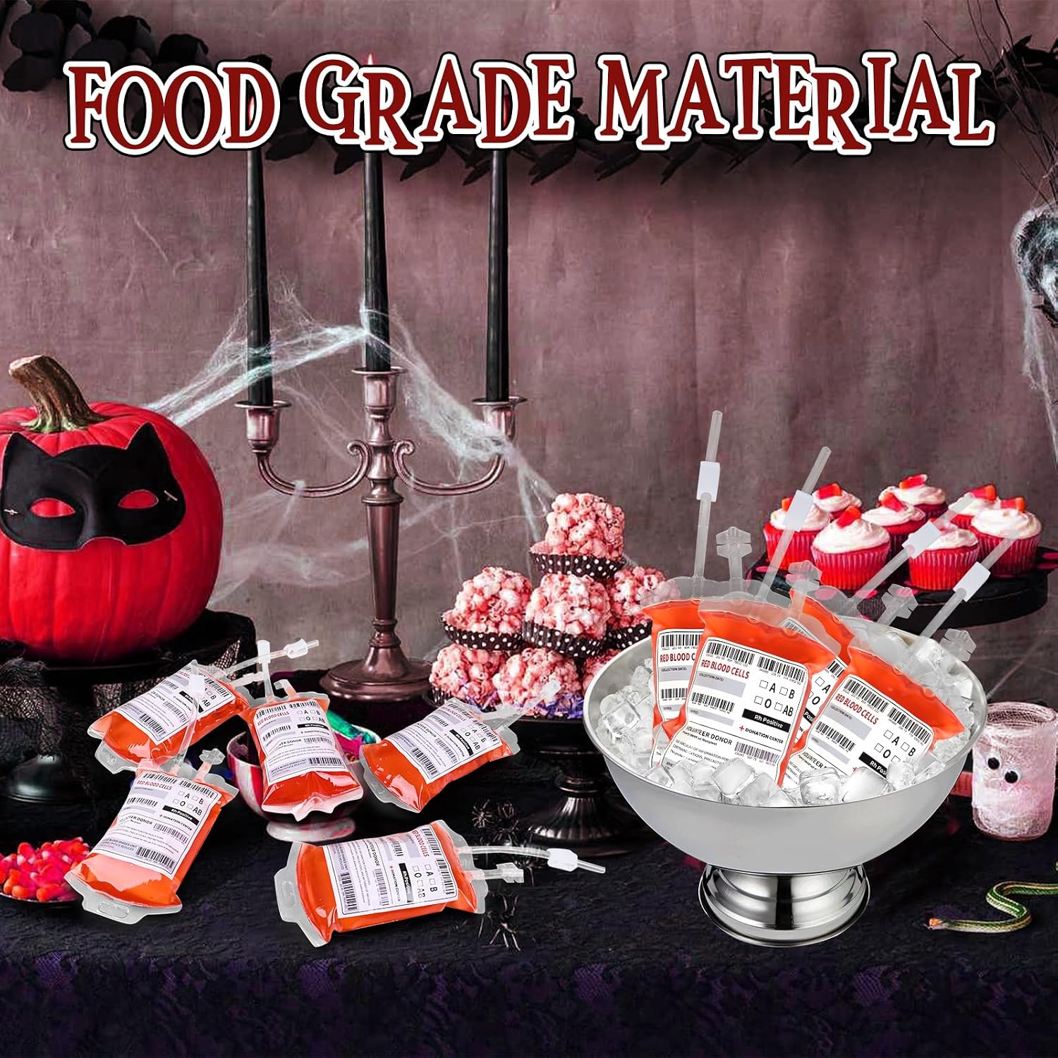 Thumbnail 4 de leconico Halloween Blood Bags for Drinks, 11-Pack 350 mL PVC Pouches