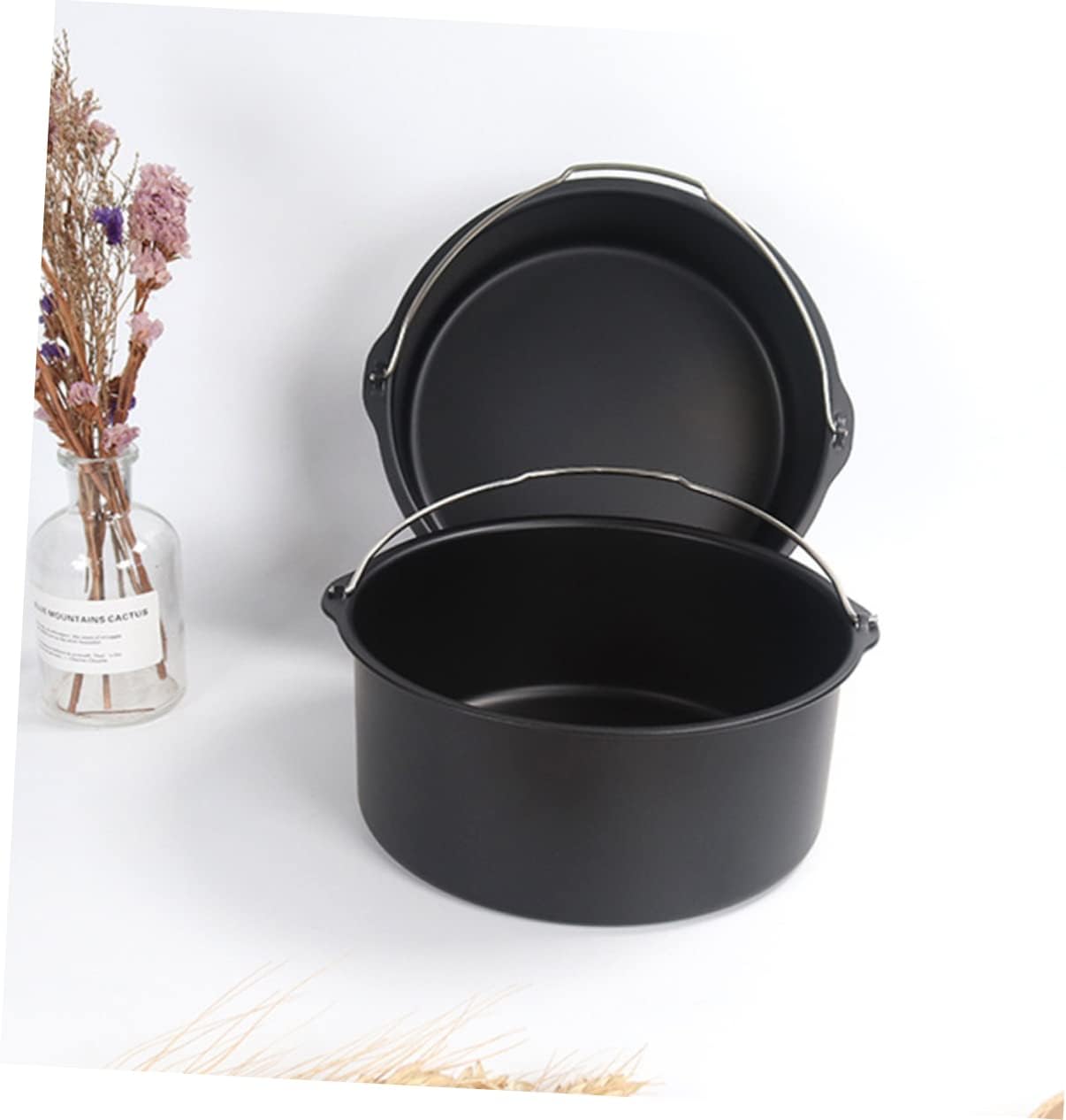Thumbnail 6 de Milisten 1pc Carbon Steel Air Fryer Cake Basket / Baking Tin – Non-stick air fryer bakeware accessory