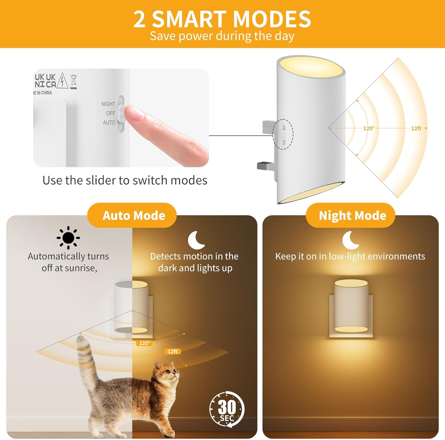Thumbnail 1 de Night Light Plug in Wall 100LM 2 Pack