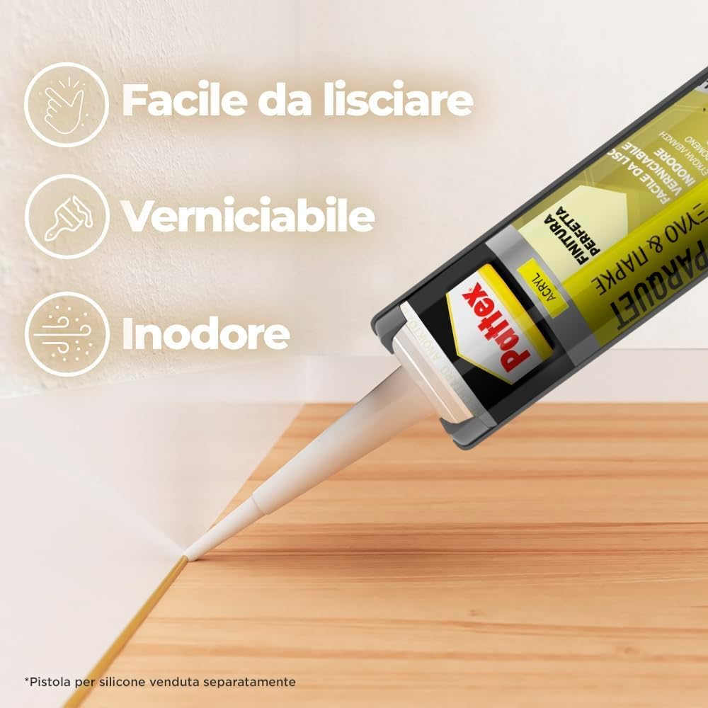 Detalle 2 de Pattex Sigillante Acrilico Legno & Parquet 280 ml
