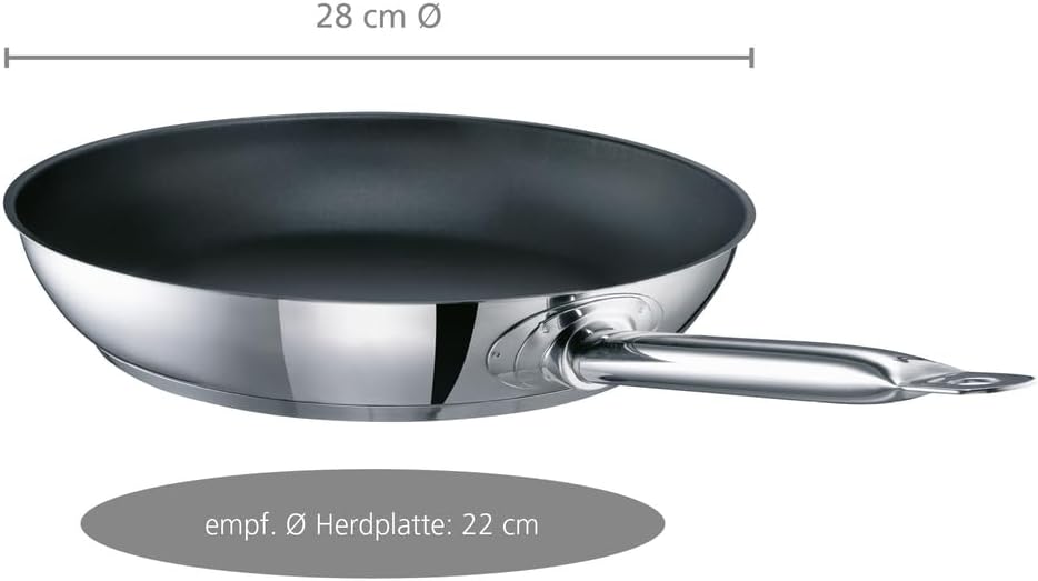 Detalle de Schulte-Ufer Diamas Pro – patelnia 28 cm ze stali nierdzewnej z powłoką
