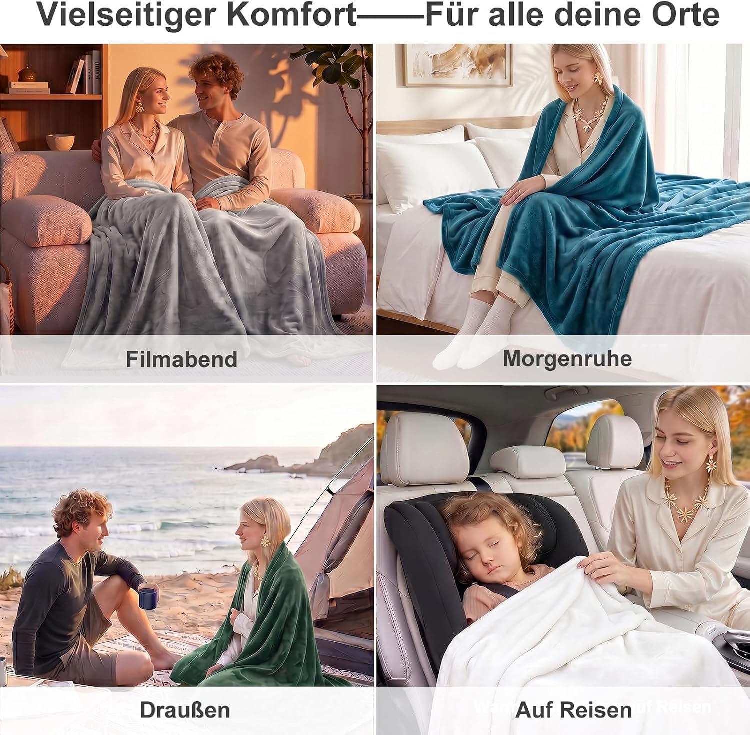 Thumbnail 4 de WAVVE Kuscheldecke Flauschige Decke Rosa 230x270 cm – Hochwertige Mikrofaser, OEKO-TEX geprüft