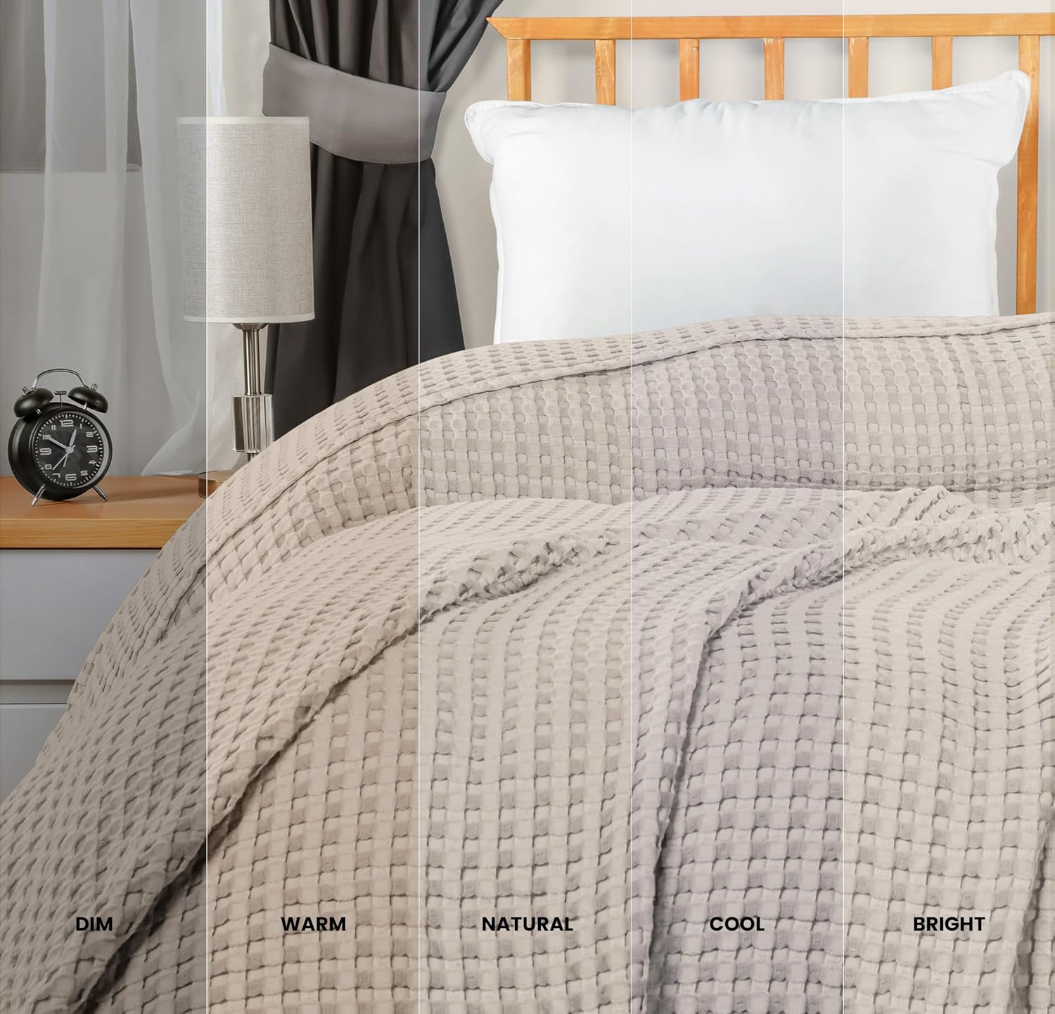 Thumbnail 4 de Utopia Bedding Couverture gaufrée 228×228 cm