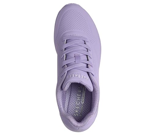 Detalle de Skechers Damen UNO Stand On Air Sneaker – Purple Lavendar Mesh, Größe 37 EU
