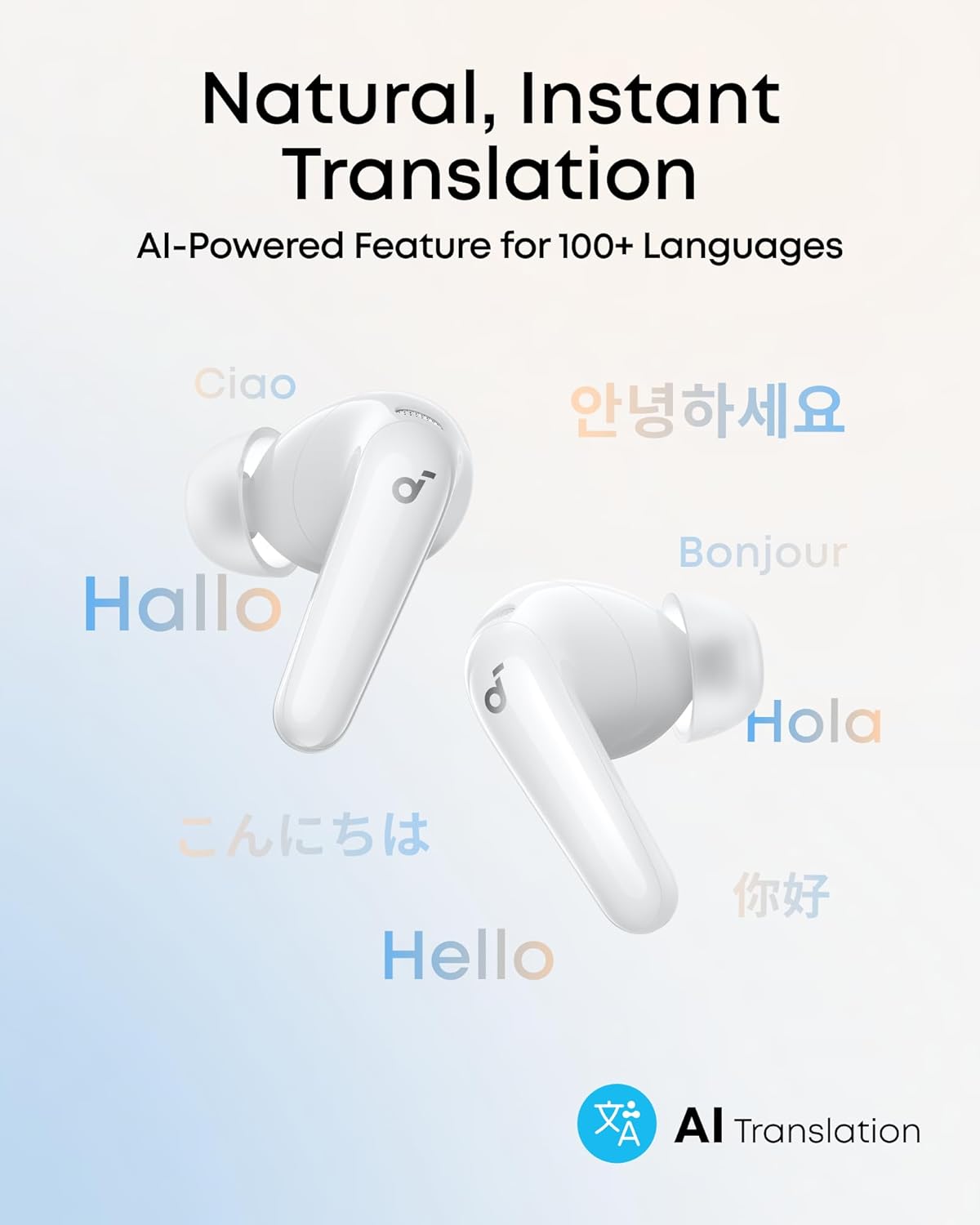 Thumbnail 2 de Anker Soundcore P31i earbuds with real-time adaptive noise cancellation and AI translation