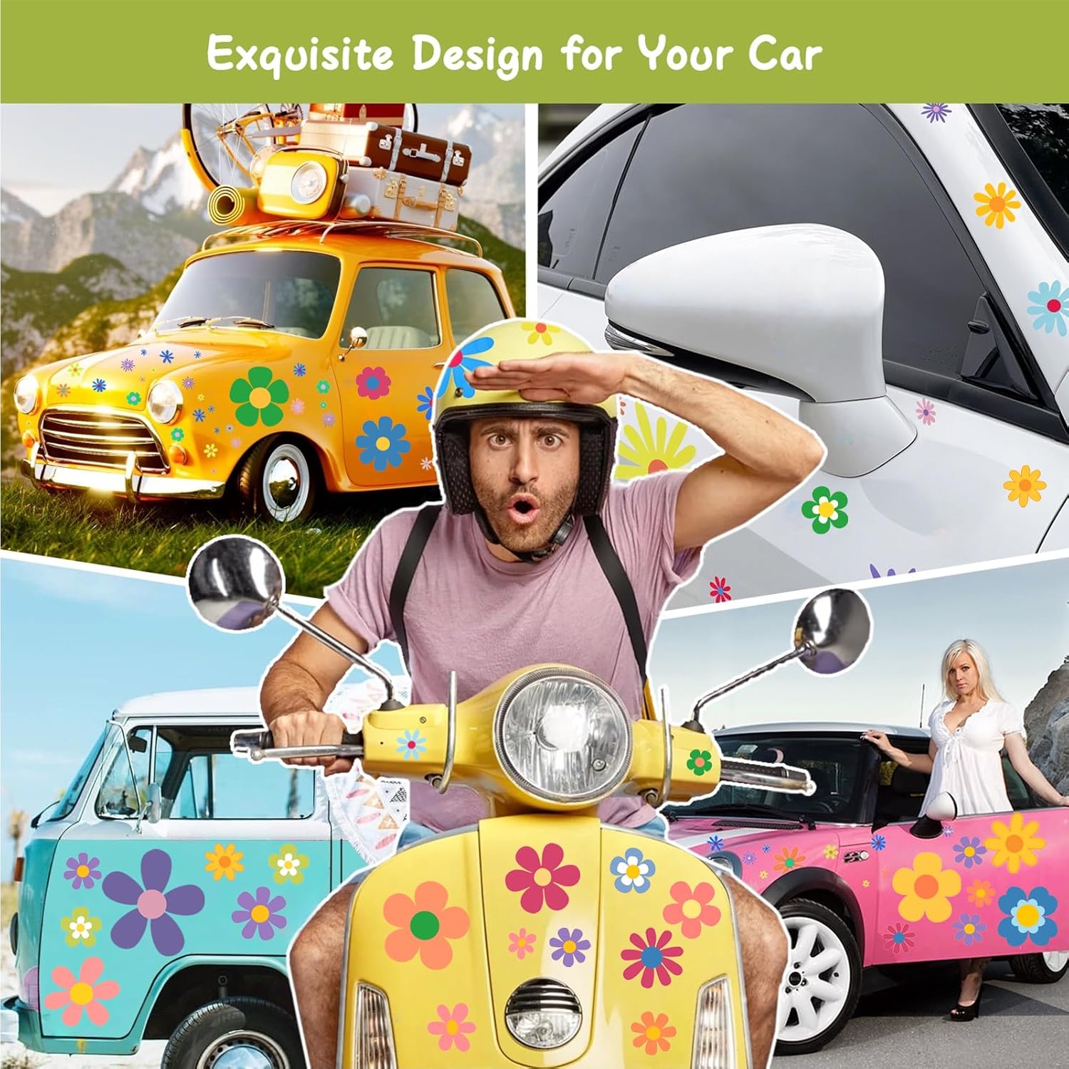 Thumbnail 3 de Blumen Autoaufkleber 88 PCS für Karosserie