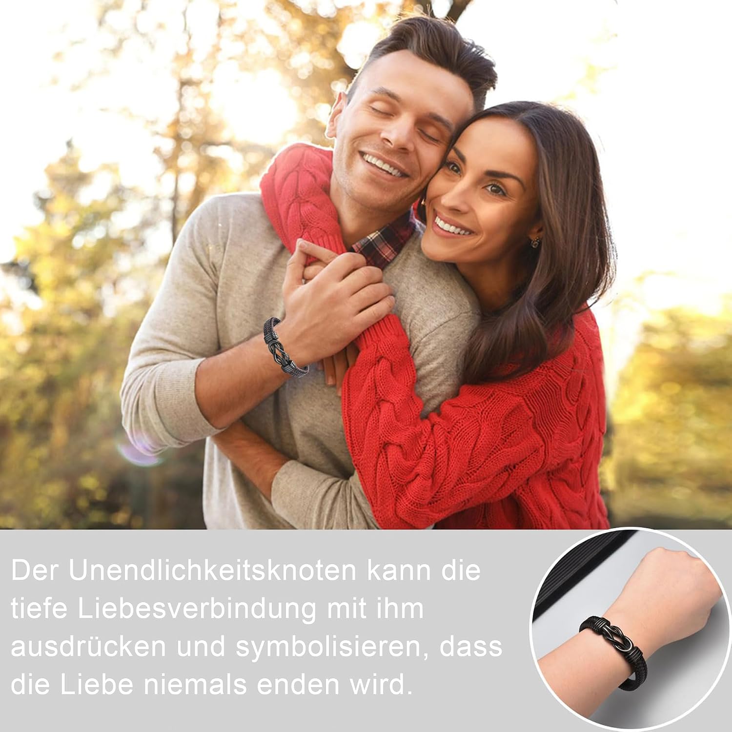 Detalle 2 de HAYOUWAY Lederarmband Herren 21,5 cm
