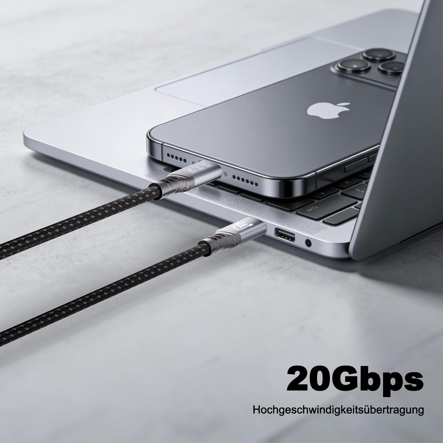 Detalle de EUDOBEL USB-C Kabel 20 Gbps 0,5 m